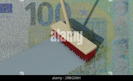 Spazzatrice spazzolina frammenti europei Foto Stock