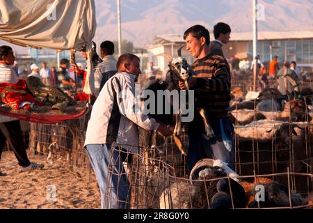 Scena al Tolkuchka Bazaar in Ashgabat Turkmenistan Foto Stock