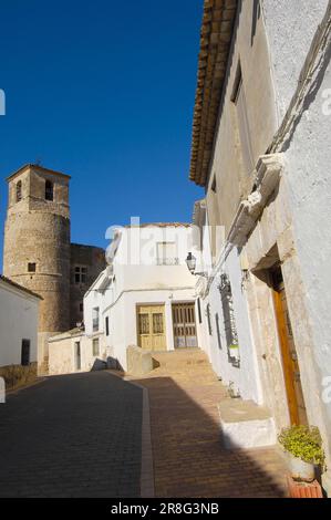 Castello di Garcimunoz, Castilla-la, Cuenca, Castilla-la Mancha, Spagna Foto Stock