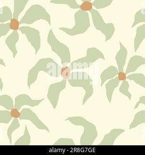 Design astratto a ripetizione senza cuciture disegnato a mano. Stampe tessili contemporanee minimali Illustrazione Vettoriale