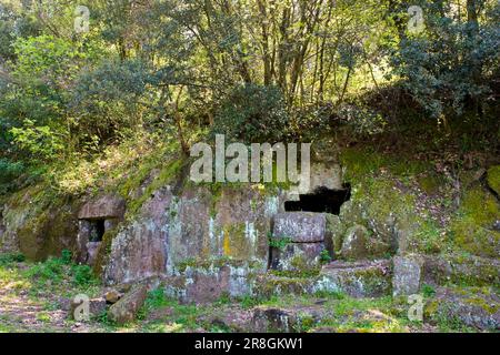 Pian di Mola Necropoli etrusca, Tuscania, Lazio Foto Stock