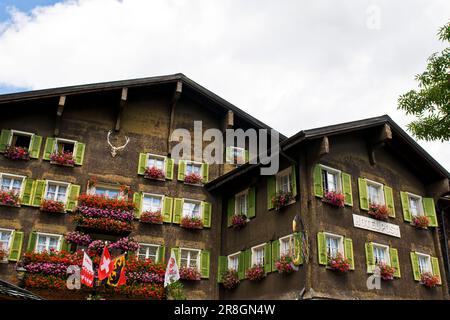 Hotel Croix D'Or et Poste, Munster, Canton Vallese, Svizzera Foto Stock