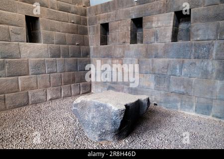 Perù. Cusco. città vecchia. Tempio del Sole Qorikancha e convento di Santo Domingo Foto Stock