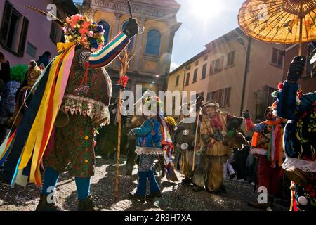 Carnevale di Schignano. Lombardia. Italia Foto Stock