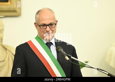 Roma, Italia. 21st giugno, 2023. Roma - incontro con il Presidente della Repubblica Federativa del Brasile Luiz Inacio Lula da Silva e il sindaco di Roma Roberto Gualtieri, 21 giugno 2023, Sala della Protomoteca, Roma, Italia. Editoriale solo uso Credit: Independent Photo Agency/Alamy Live News Foto Stock