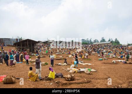 Mercato. Terre Dorze. Chencha. Etiopia Foto Stock