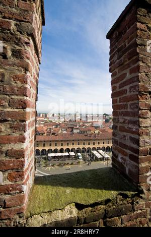 Piazza Ducale. Vigevano. Italia Foto Stock