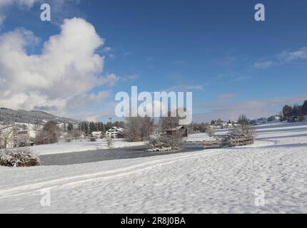 La bella natura. Inverno in montagna/Allgau. Germania Foto Stock