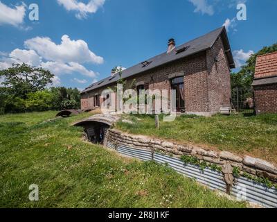 L'immagine è della guest House Ocean Villas situata nel villaggio di Auchonvillers sul campo di battaglia della somme. Foto Stock