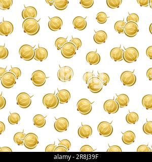 Vector White Corries modello senza cuciture, sfondo ripetuto con semplici illustrazioni ritagliate di whitecurries maturo per carta da imballaggio, raccolta di fl Illustrazione Vettoriale