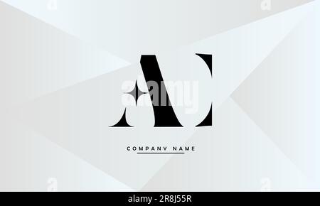 AC, CA Abstract Letters Logo Monogram Illustrazione Vettoriale