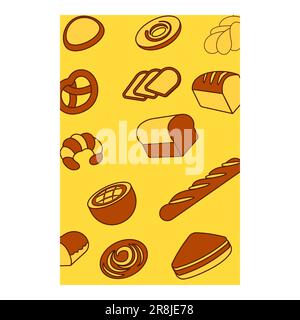Pasta senza cuciture modello Vector Idimostration Illustrazione Vettoriale