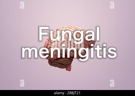 Sfondo di meningite fungina, sintomi di meningite, meningite batterica Foto Stock