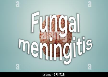 Sfondo di meningite fungina, sintomi di meningite, meningite batterica Foto Stock