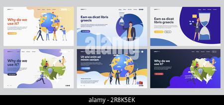 Set di progetti per la protezione dell'ambiente Illustrazione Vettoriale