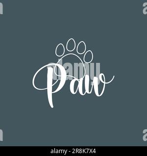 Vettore di grafica con linea di stampa Dog Paw Illustrazione Vettoriale