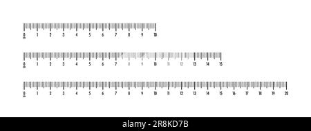 Scale di misurazione centimetriche impostate Illustrazione Vettoriale