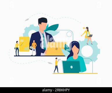 Icona di comunicazione piatta Illustrazione Vettoriale