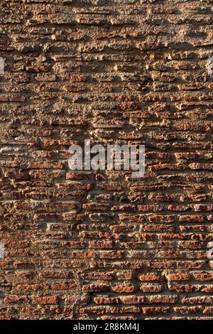Sfondo a parete in mattoni naturali, utile per la progettazione. Foto Stock