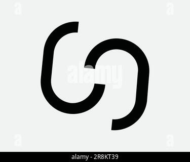 Icona collegamento interrotto. Collegamento a catena rete interruzione disconnessione non riuscita debole Nero simbolo simbolo simbolo simbolo illustrazione grafico clipart vettore EPS Illustrazione Vettoriale