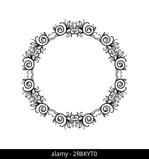 illustrazioni vettoriali di cornici disegnate a mano e ornamenti vintage Illustrazione Vettoriale