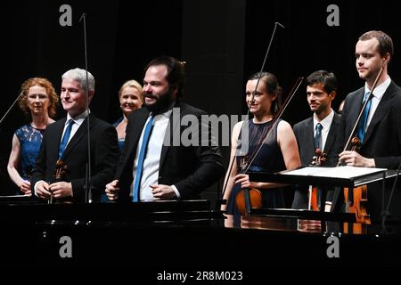 Ostrava, Repubblica Ceca. 21st giugno, 2023. La Norwegian radio Orchestra si esibisce durante il Leos Janacek International Music Festival 2023 a Ostrava, Repubblica Ceca, 21 giugno 2023. Credit: Jaroslav Ozana/CTK Photo/Alamy Live News Foto Stock