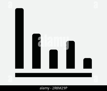 Icona grafico a barre. Business Finance Economy Market Data Research Statistic Black White Sign Symbol Illustrazione grafico Clipart EPS Vector Illustrazione Vettoriale