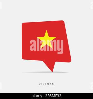 Icona chat bolla bandiera Vietnam Illustrazione Vettoriale