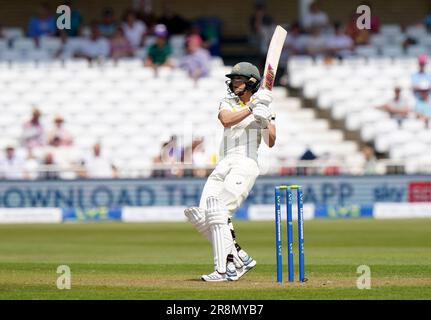 Ellyse Perry in Australia durante il giorno uno dei primi test match di Women's Ashes a Trent Bridge, Nottingham. Data immagine: Giovedì 22 giugno 2023. Foto Stock