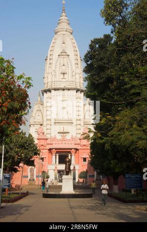 Tempio di New Vishvanath, Birla Mandir, Università indù, Varanasi, Benares, Uttar Pradesh, India Foto Stock