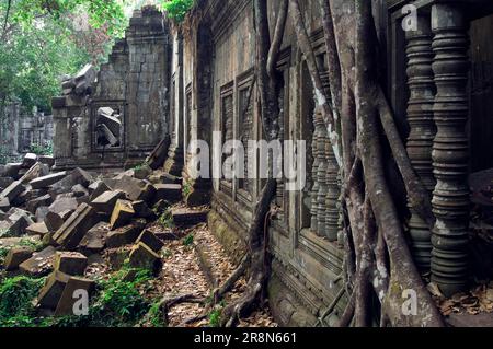 Rovine del Tempio di Beng Mealea, Angkor, Siem Reap, Cambogia Foto Stock