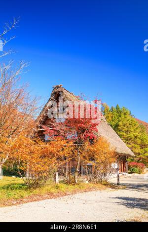 Gassho-zukuri Minka Garden Foto Stock