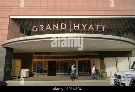 Hotel Grand Hyatt, Marlene-Dietrich-Platz, Tiergarten, Mitte, Berlino, Germania Foto Stock