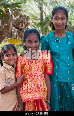 Bambini indiani, Chennai, Tamil Nadu, India Foto Stock