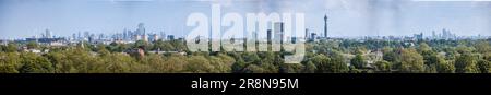 Un super panorama di Londra da Primrose Hill. Foto Stock