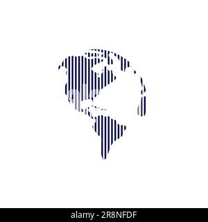 Logo Earth Abstract. Illustrazione vettoriale mappe Illustrazione Vettoriale