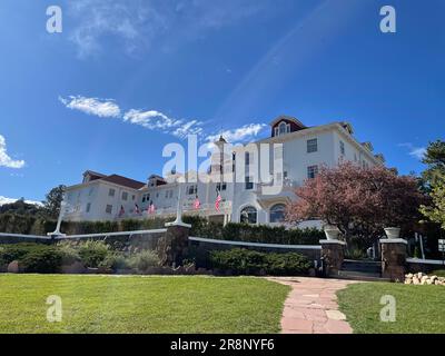 Stanley Hotel a Estes Park, Colorado Foto Stock