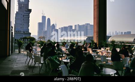 persone alla fiera internazionale di guangzhou Foto Stock