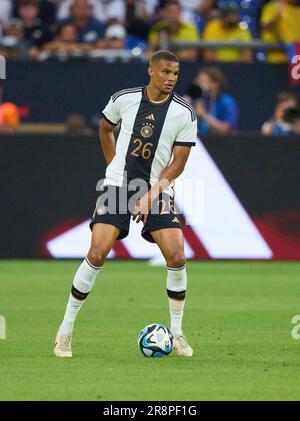 Malick Thiaw, DFB 26 nella partita amichevole GERMANIA - COLUMBIA 0-2 DEUTSCHLAND - KOLUMBIEN 0-2 preparazione per i Campionati europei 2024 in Germania, Stagione 2023/2024, il 20 giugno 2023 a Gelsenkirchen, Germania. © Peter Schatz / Alamy Live News Foto Stock