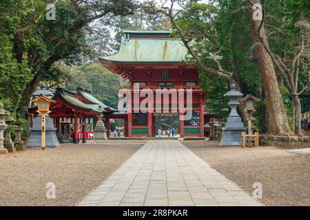 Porta della Torre del Santuario Kashima Jingu Foto Stock