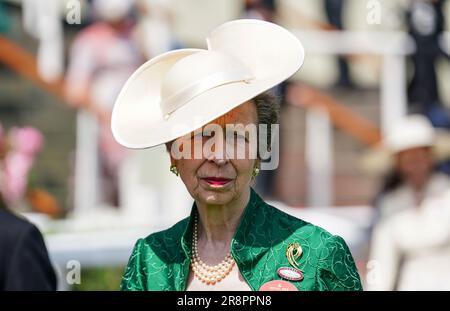 The Princess Royal durante il terzo giorno di Royal Ascot all'ippodromo di Ascot, Berkshire. Data immagine: Giovedì 22 giugno 2023. Foto Stock