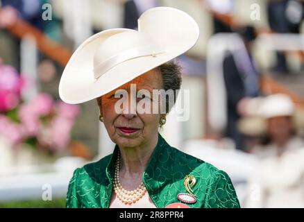 The Princess Royal durante il terzo giorno di Royal Ascot all'ippodromo di Ascot, Berkshire. Data immagine: Giovedì 22 giugno 2023. Foto Stock