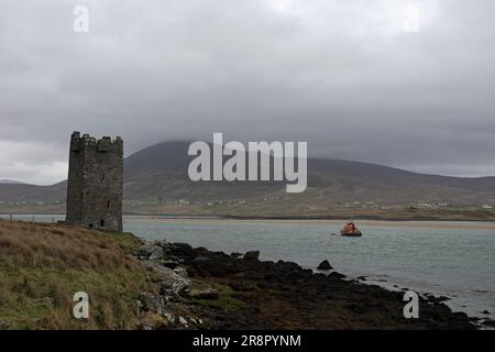 Kildavnet Tower su Achill Island Foto Stock