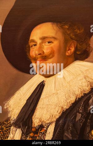 Inghilterra, Londra, Heartford House, The Wallace Collection Museum, Pittura intitolata "The Laughing Cavalier" di Frans Hals Foto Stock