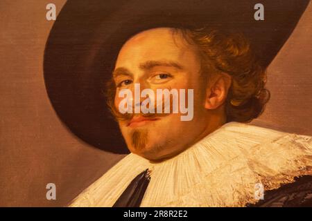 Inghilterra, Londra, Heartford House, The Wallace Collection Museum, Pittura intitolata "The Laughing Cavalier" di Frans Hals Foto Stock