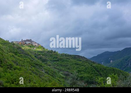 Savoia di Lucaniain, potenza, vista sul paese. Italia Foto Stock