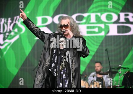 Dr e The Medics si esibiscono al Lets Rock Leeds 80s Festival , Leeds UK , 17.06.2023 Foto Stock