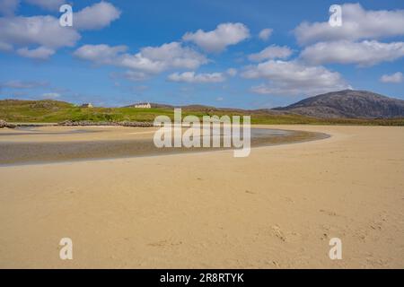 Le sabbie di Uig Bay, Isola di Lewis Foto Stock