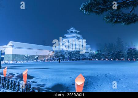 Aizu Picture Candle Festival Foto Stock