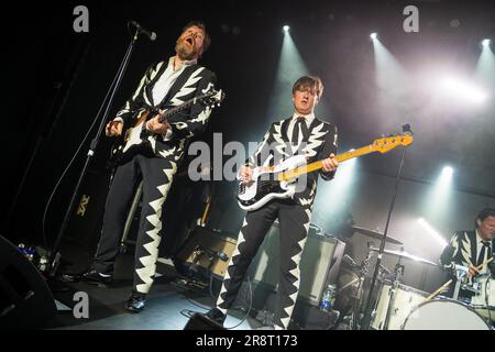 Nottingham, Regno Unito, 22nd giugno 2023, rock band svedese gli alveari si esibiscono dal vivo al Rescue Rooms di Nottingham durante il loro tour nel Regno Unito, UK Credit: Paul Smith / Alamy Live News Foto Stock